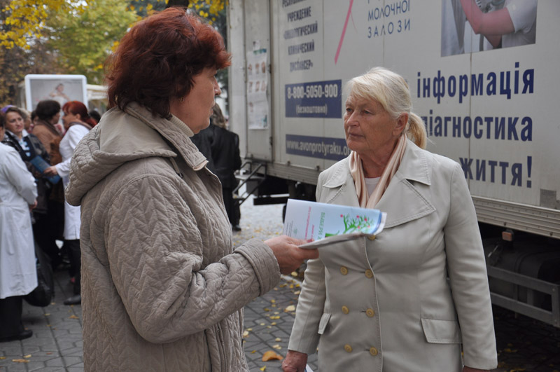 В центре Симферополе прошла акция «Сохраним женскую грудь»