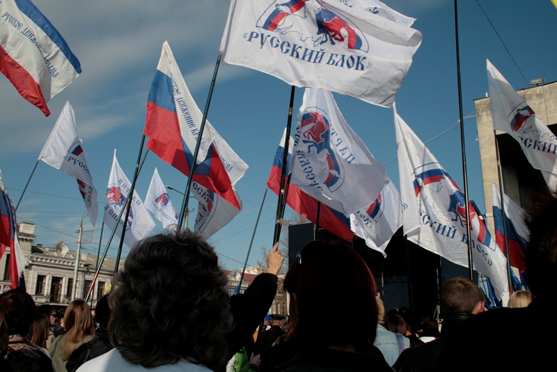 В Симферополе провели митинг в поддержку решения не подписывать соглашение об ассоциации с Евросоюзом