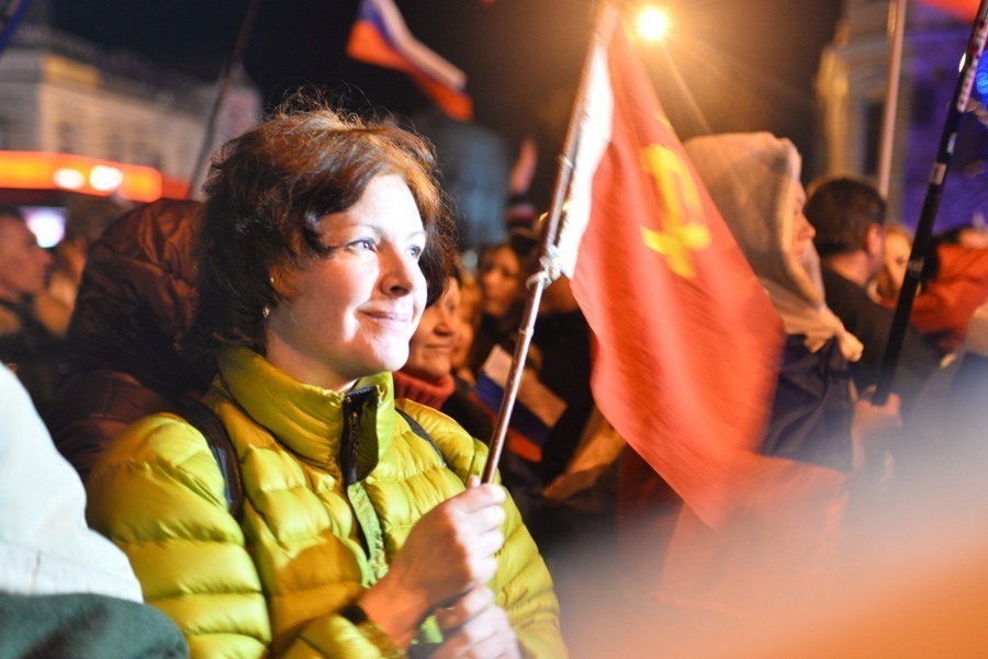 В Симферополе отмечают проведение референдума