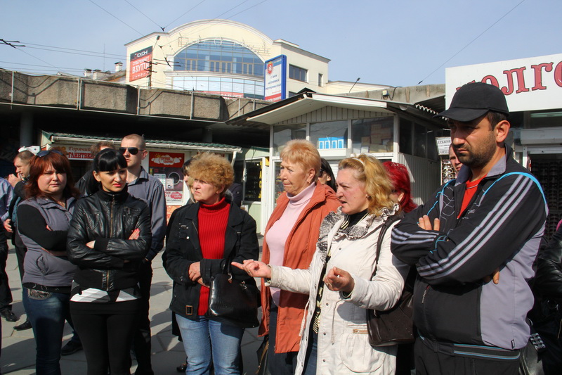 Предприниматели подземных переходов Симферополя митинговали против смены руководства