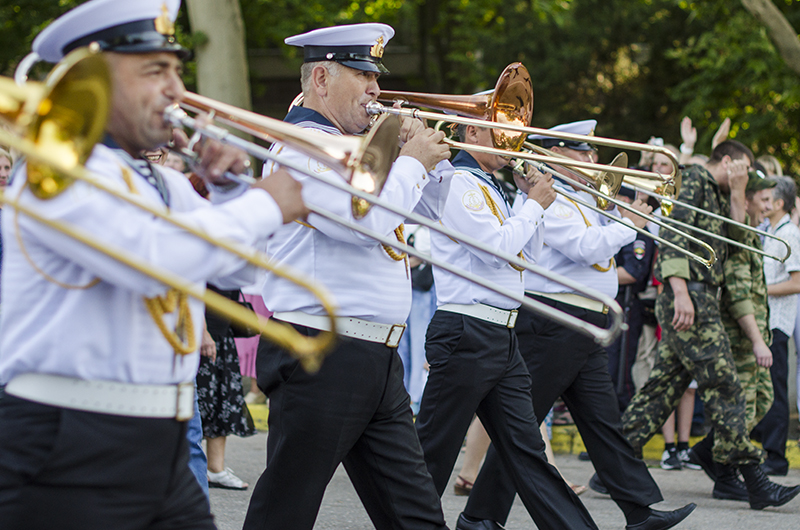 В Севастополе состоялся парад военных оркестров всех флотов России
