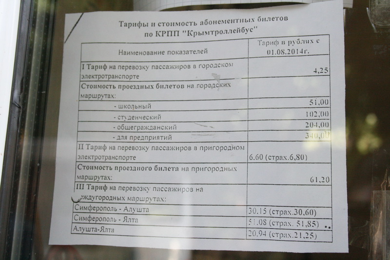 В симферопольских троллейбусах снизили стоимость проезда