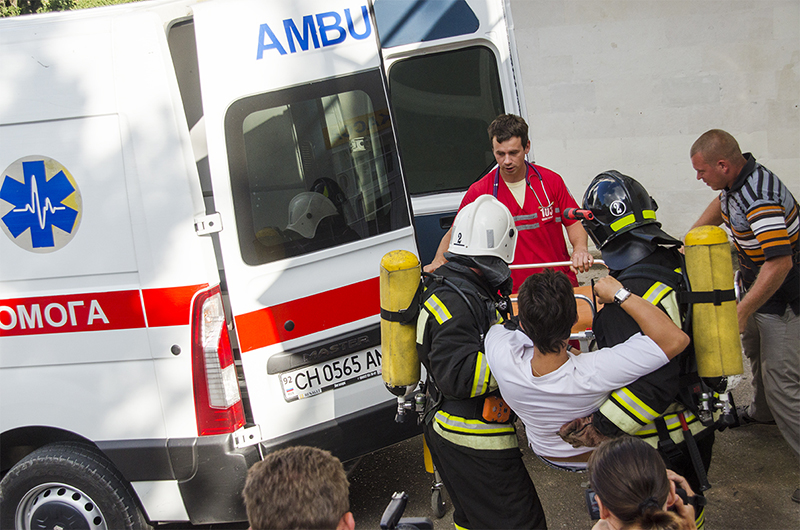 В Севастополе спасатели МЧС провели учения на территории диорамы