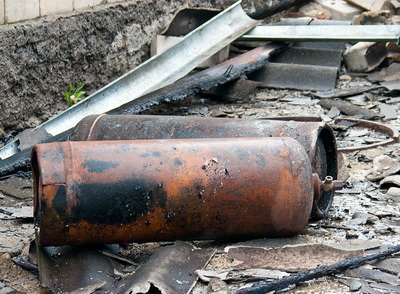 Под Алуштой взорвались два газовых баллона Газ, Под Алуштой взорвались два газовых баллона