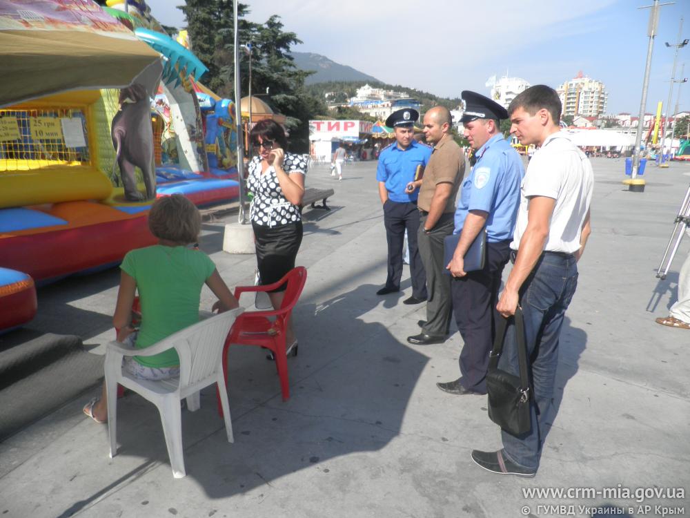 аттракционы, В Ялте владельцы аттракционов незаконно заняли набережную