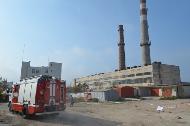 Учения, На котельной в Севастополе провели учения спасателей