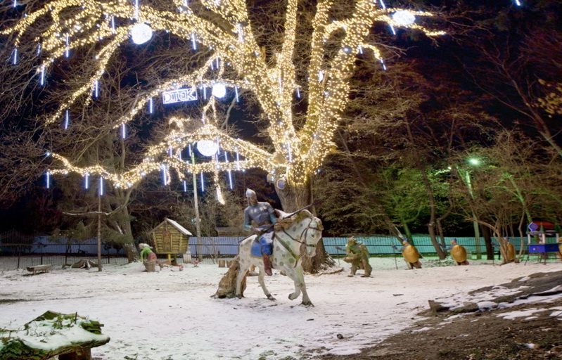 «ДТЭК Крымэнерго» устроило иллюминацию в парке Симферополя Новый год, «ДТЭК Крымэнерго» устроило иллюминацию в парке Симферополя