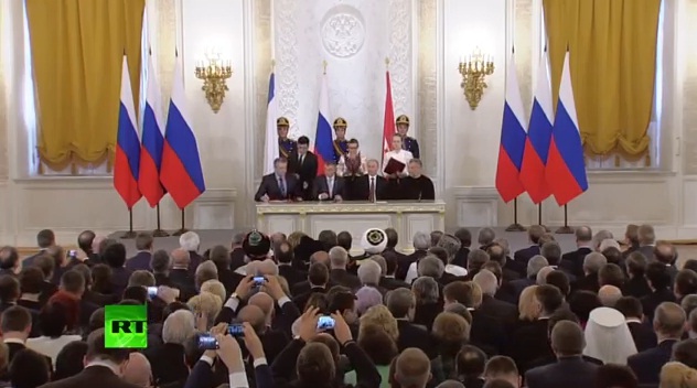 В Москве подписали договор о вхождении Крыма и Севастополя в состав России