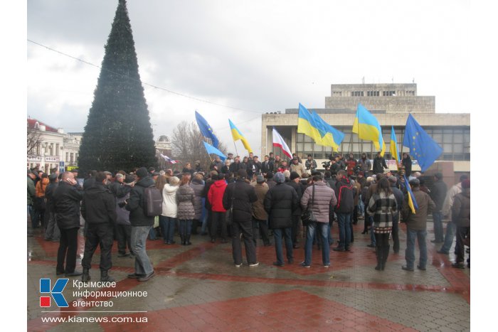 Митинг за  евроинтеграцию в Симферополе не нашел поддержки