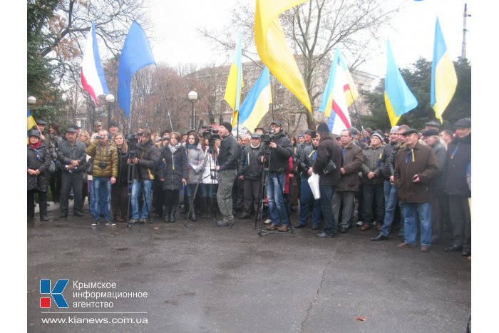 Митинг за  евроинтеграцию в Симферополе не нашел поддержки