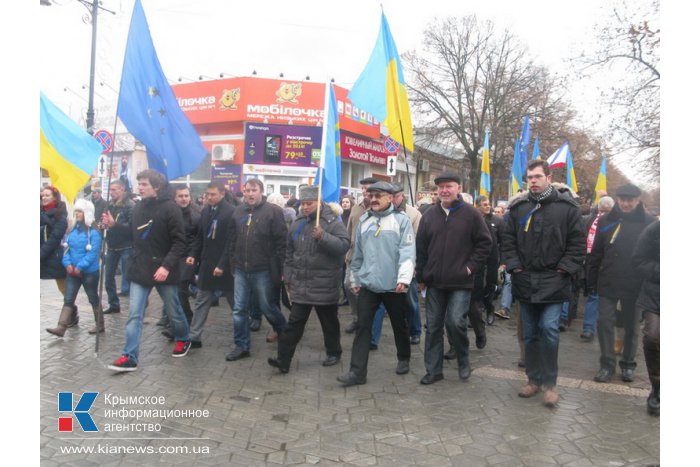 Митинг за  евроинтеграцию в Симферополе не нашел поддержки