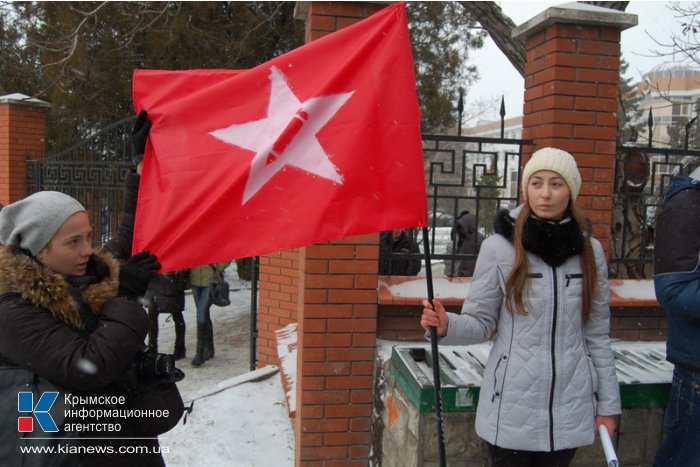 В Симферополе студенты митинговали против всех