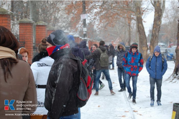 В Симферополе студенты митинговали против всех