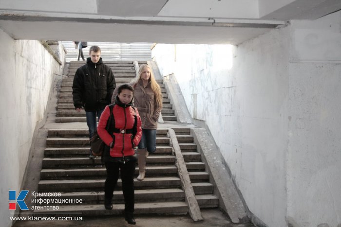 В Симферополе реконструируют подземный переход на улице Киевской