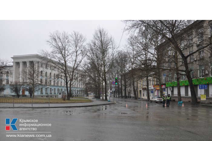 Центральные улицы Симферополя по-прежнему перекрыты 