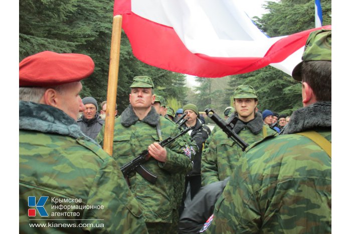 В Симферополе приняло присягу первое подразделение Вооруженных сил Крыма