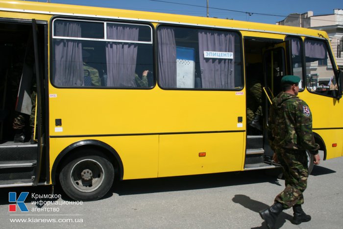 Крымский полк народного ополчения провел учения в Симферополе