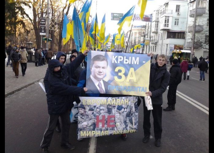 В Киеве наблюдается особое единение участников митинга в поддержку государственного курса