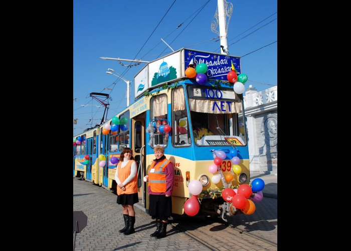 В Евпатории прошел парад трамваев 