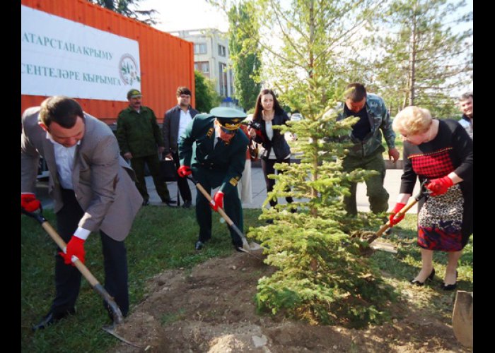 В Бахчисарае посадили привезенные из Татарстана саженцы