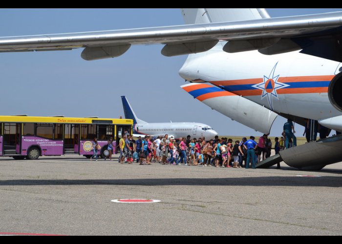 Беженцев из Симферополя доставили в Оренбург