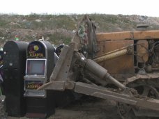 В Симферополе правоохранители уничтожили игровые автоматы