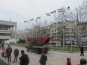 В центре Симферополя развеваются российские флаги