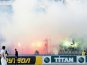 Фанаты «Таврии» погрузили стадион в дымовую завесу