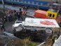 В Севастополе грузовик упал с железнодорожного моста 